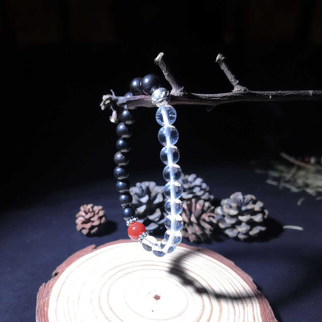 Ebony beads promoting calm and focus in daily life