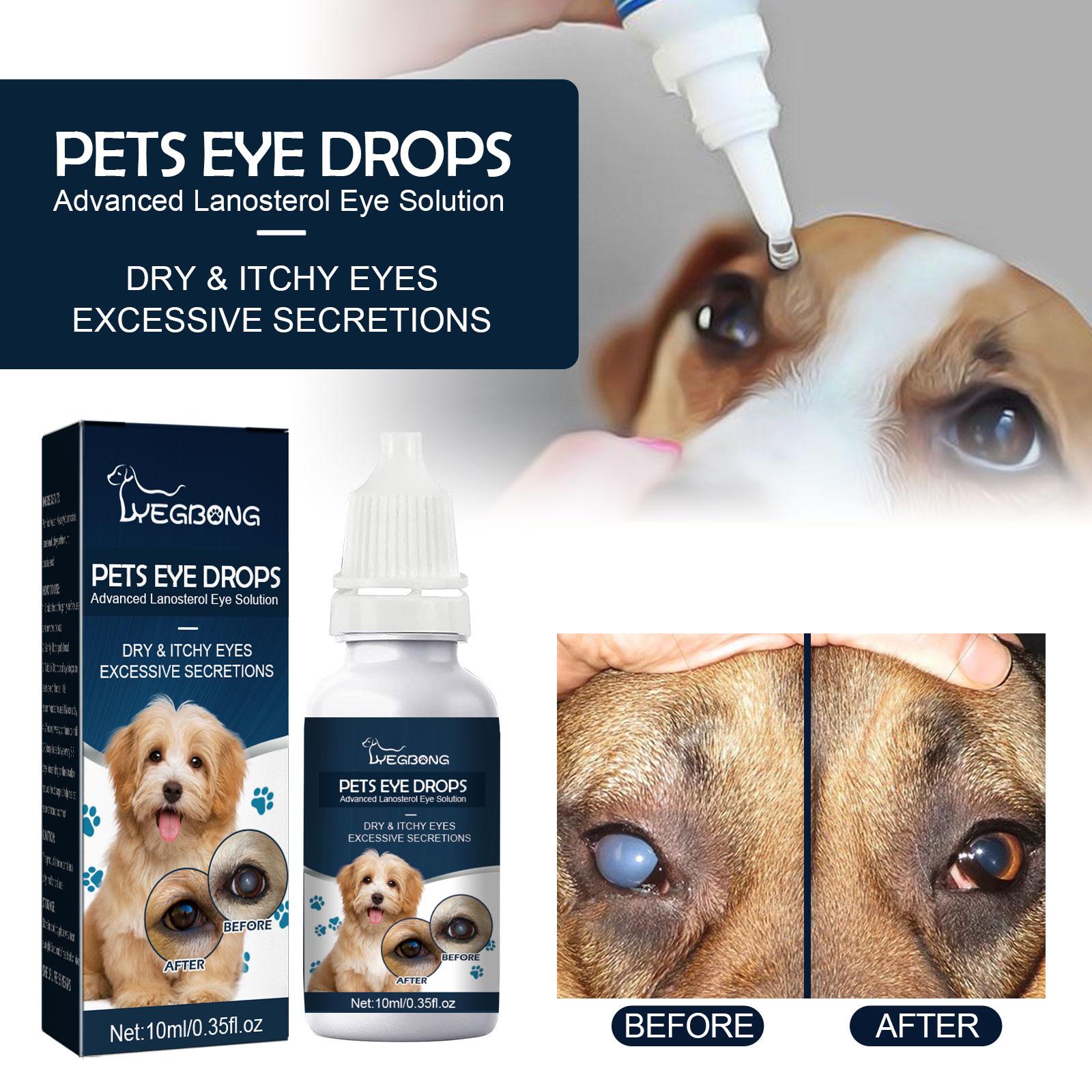 Pet eye drops helping remove tear stains