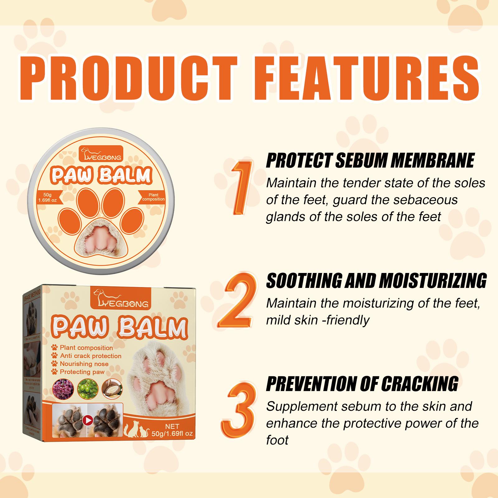Cat paw balm moisturizing and protecting paw pads