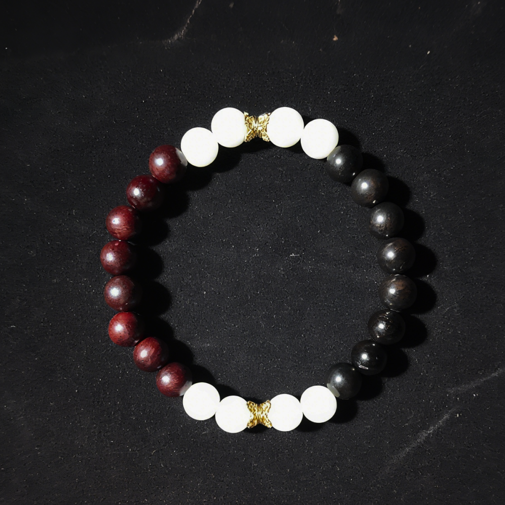 Bracelet worn on wrist for daily mind-body-spirit healing