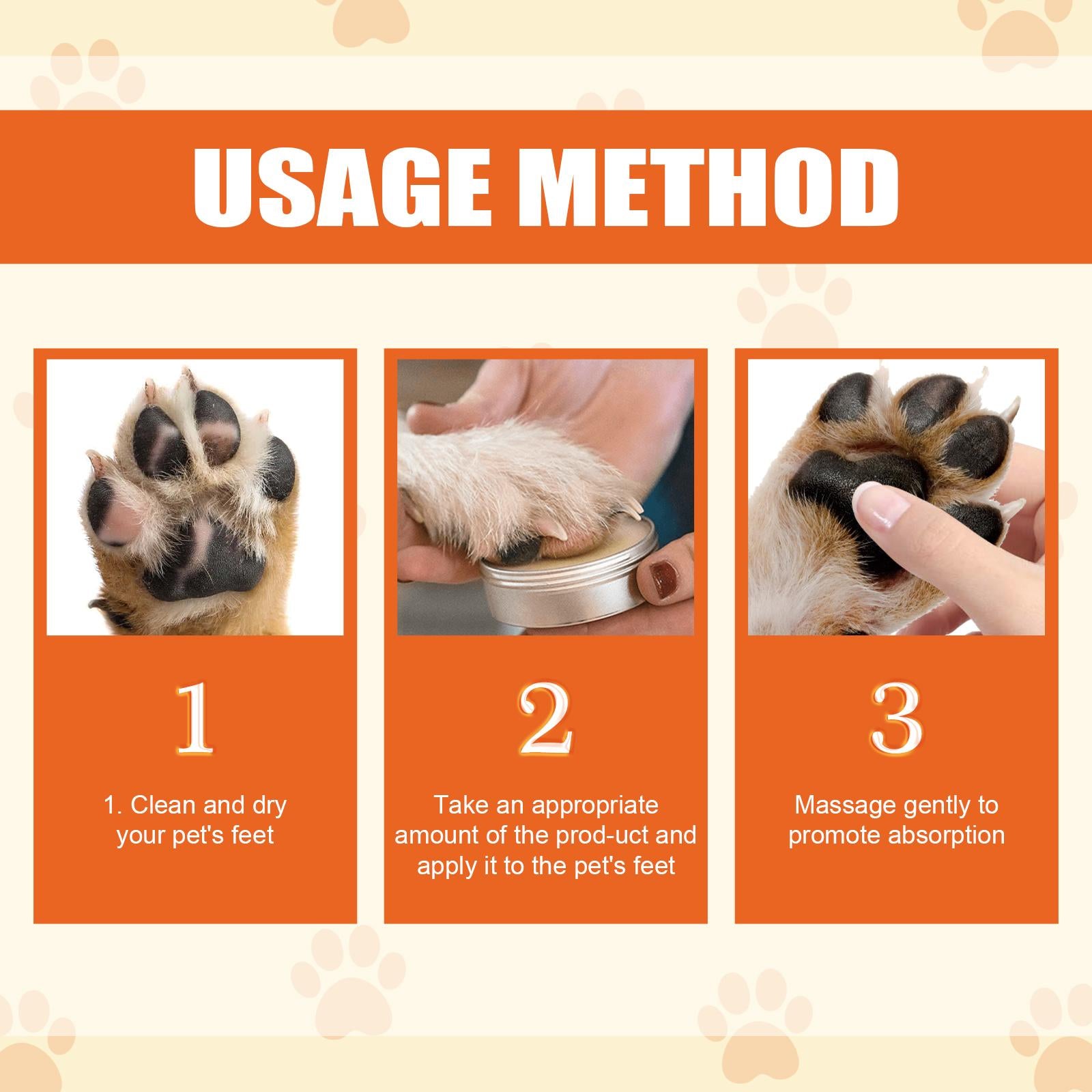 Applying paw balm to dog paws for deep moisturizing