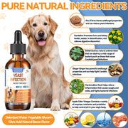 Dog Skin & Coat Health Drops bottle with dropper, 60ml herbal liquid supplement
