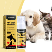 Pet skin soothing spray bottle and box, 50ml