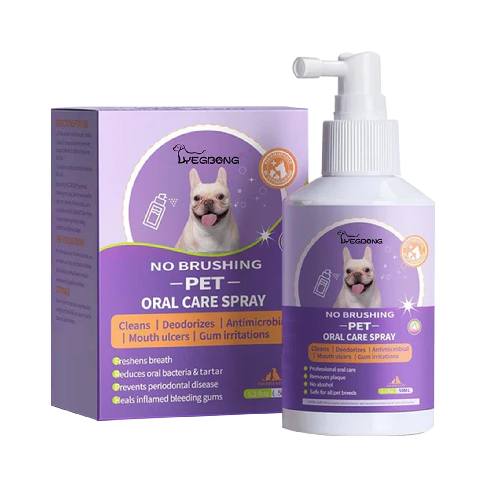 No-brush pet oral care spray bottle with box packaging (50ml)