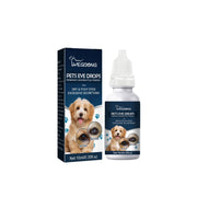 Dog receiving gentle eye drops for daily eye cleaning
