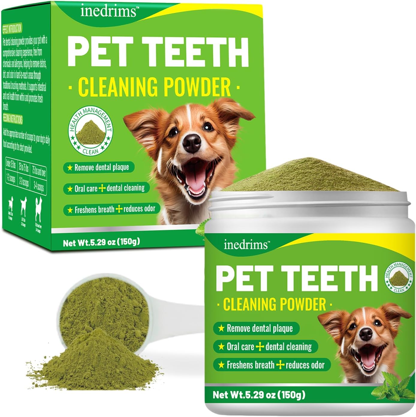 Pet Dental Powder for Dogs & Cats – Fresh Breath, Healthy Gums & Strong Teeth Daily Care