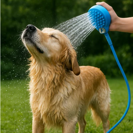  Close-up of silicone scrubber nubs for wash-and-massage