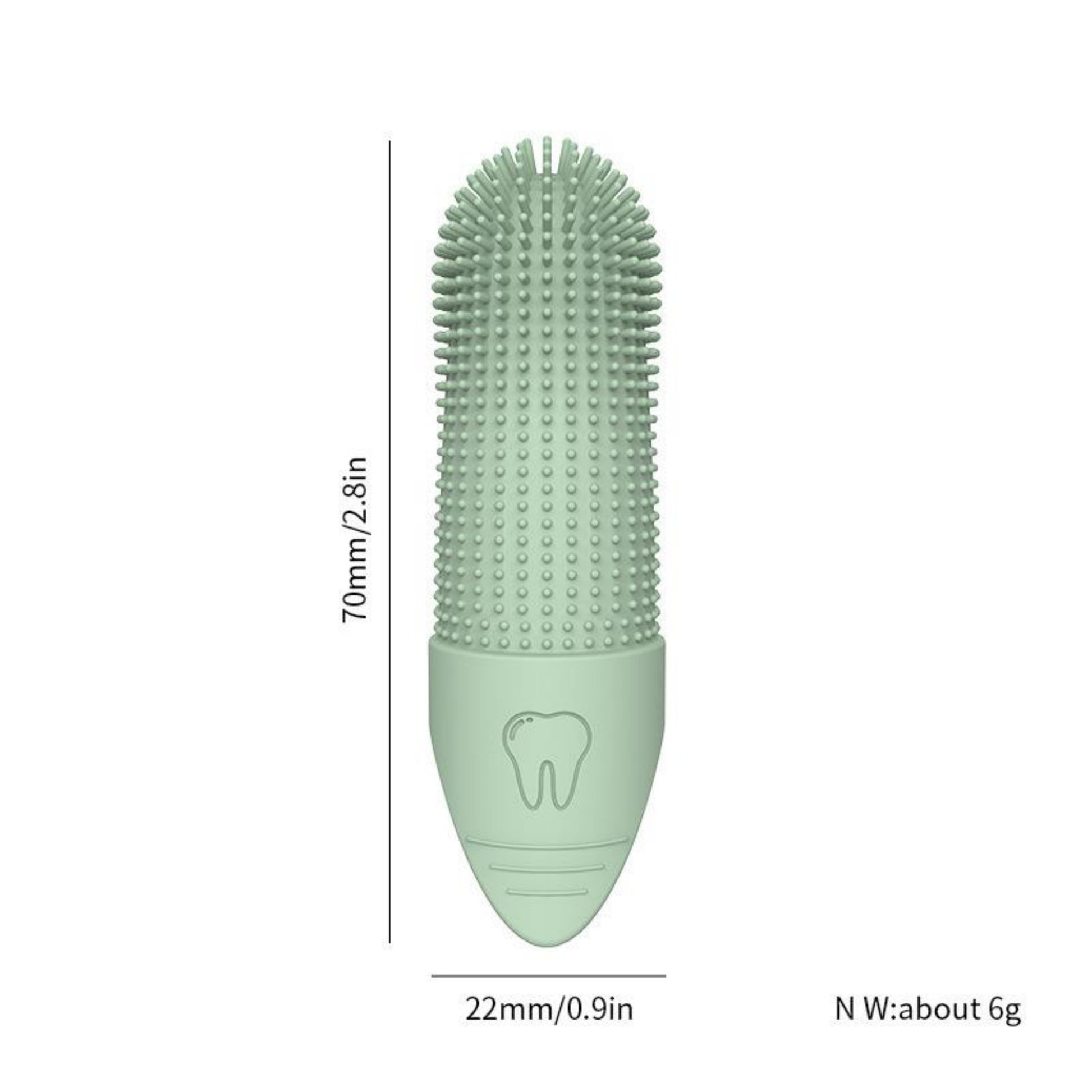 Silicone finger toothbrush for cats and dogs, soft bristles