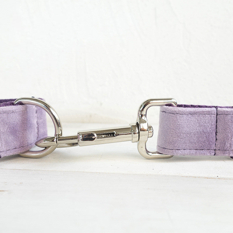 Lavender leash with heavy-duty swivel snap hook