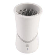 White rechargeable electric pet paw washer cup with silicone bristles