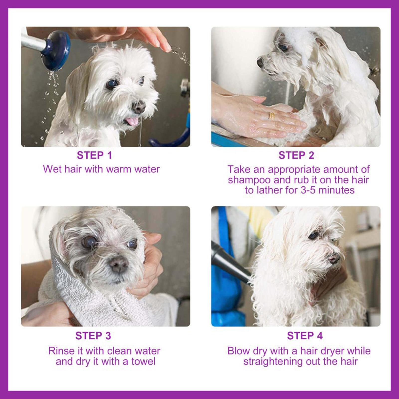 Pet shampoo relieving dry and itchy skin