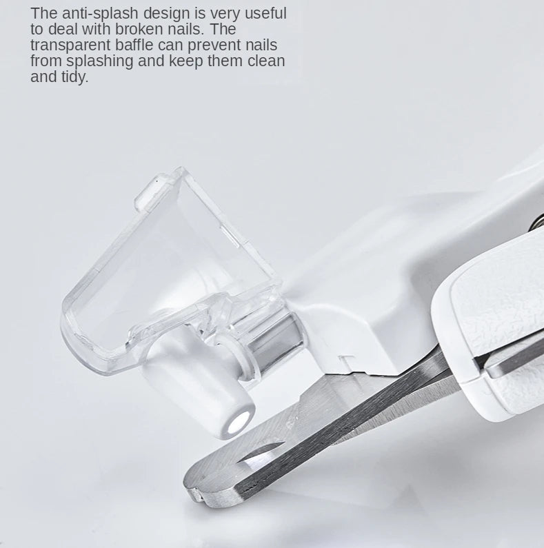 Close-up of stainless steel half-moon blade for precise pet nail trimming