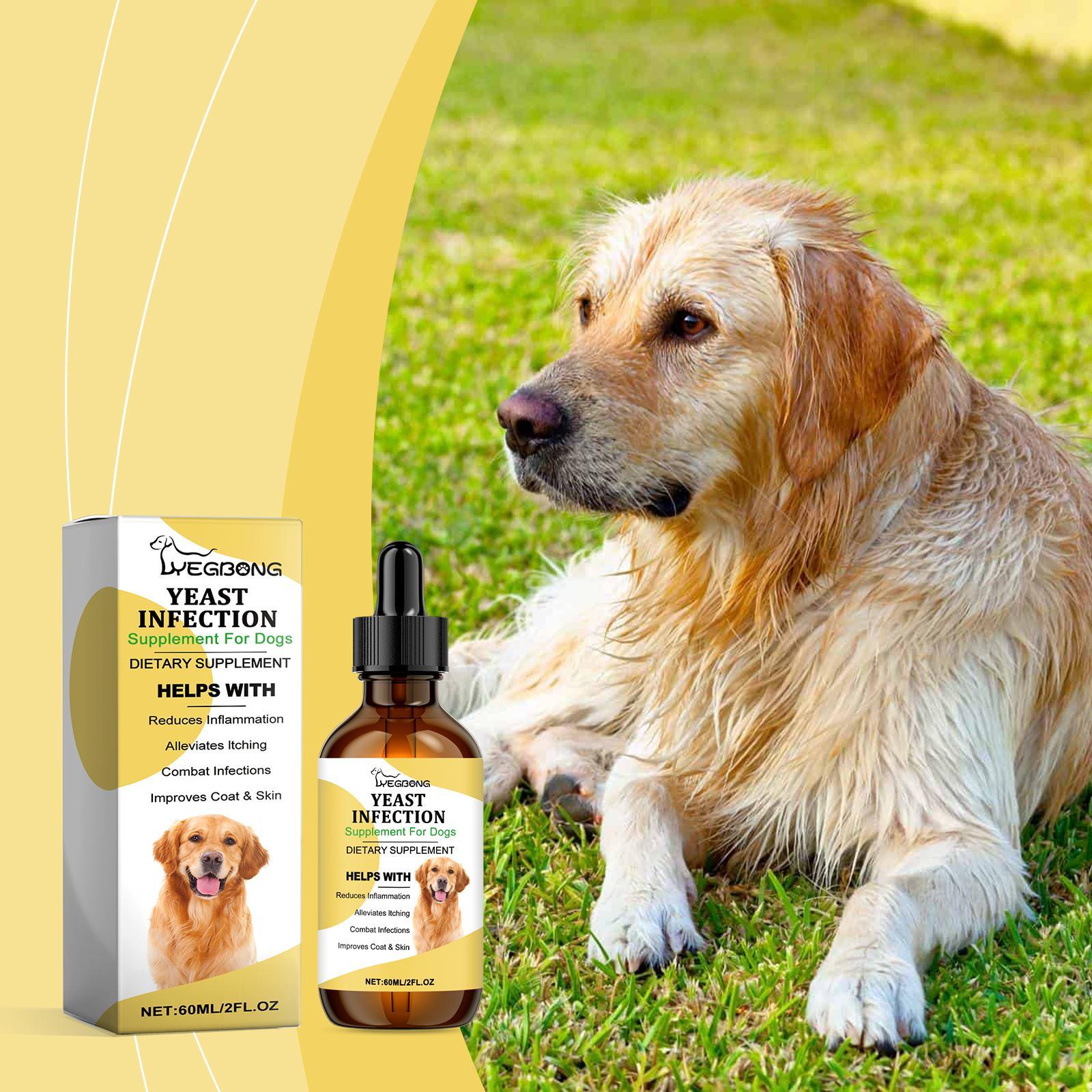 Natural yeast-based supplement for dogs with liquid dropper