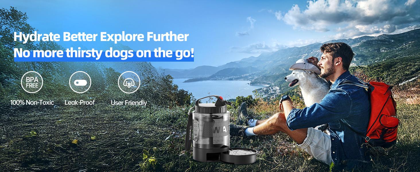 77oz (≈2.3L) high-capacity hydration for outdoor use