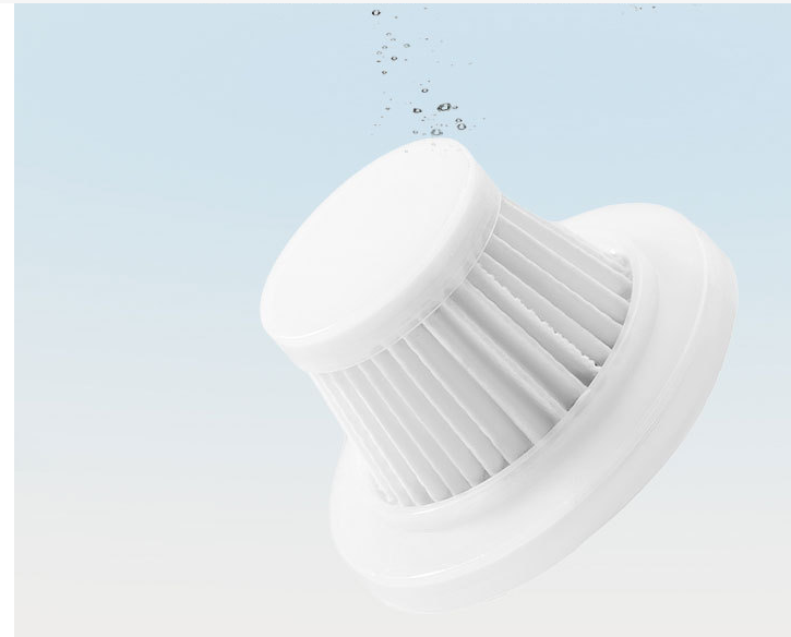 Pet hair vacuum removing fur from long-haired cat coat