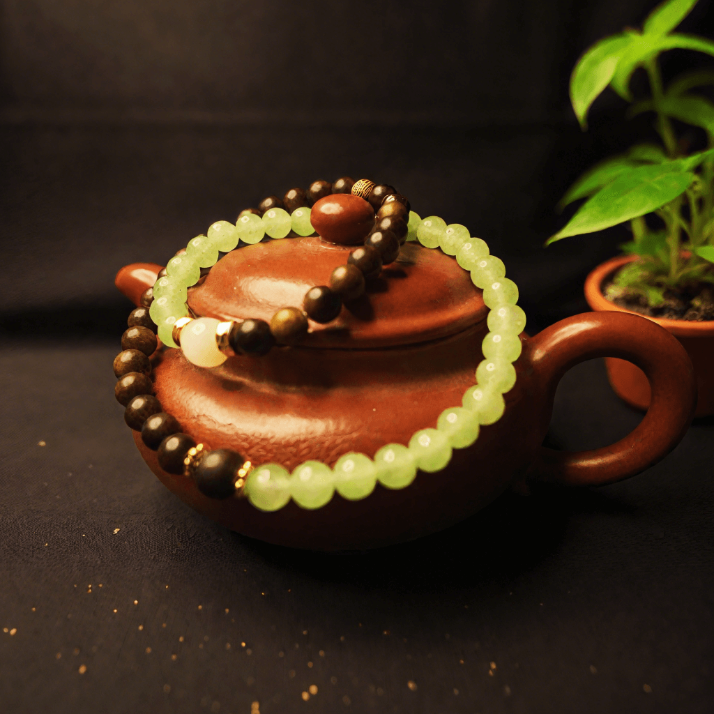 Handmade calming bracelet with natural crystals