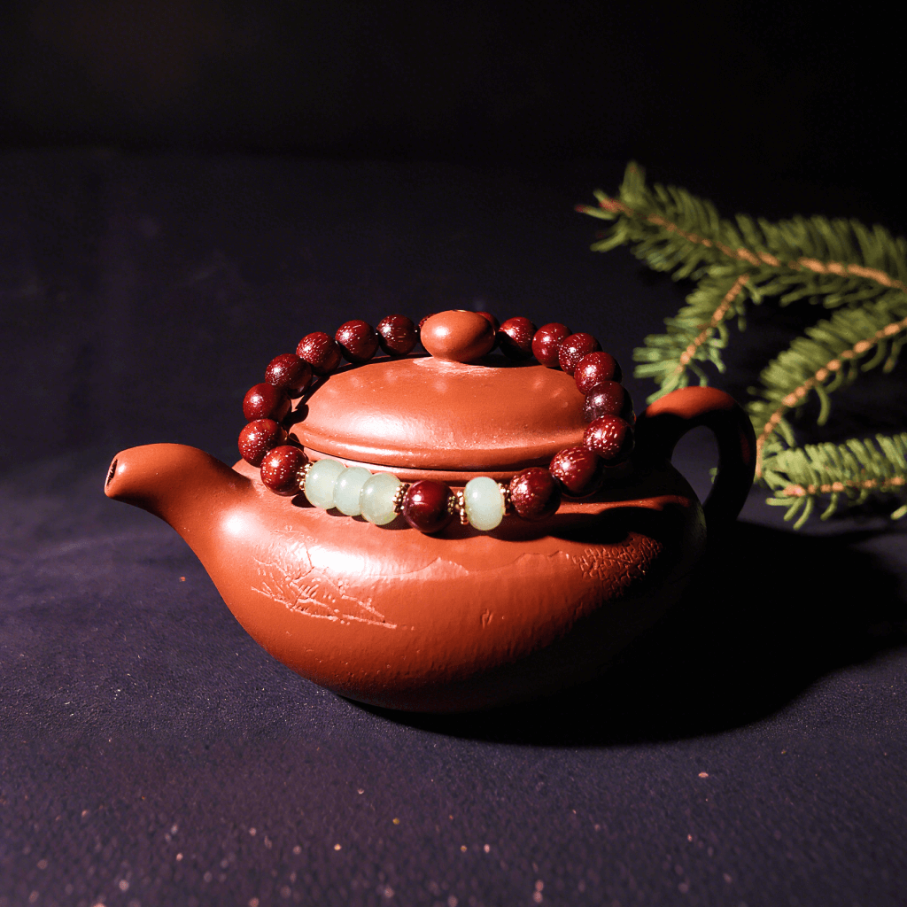 Natural rosewood and aventurine calming bracelet