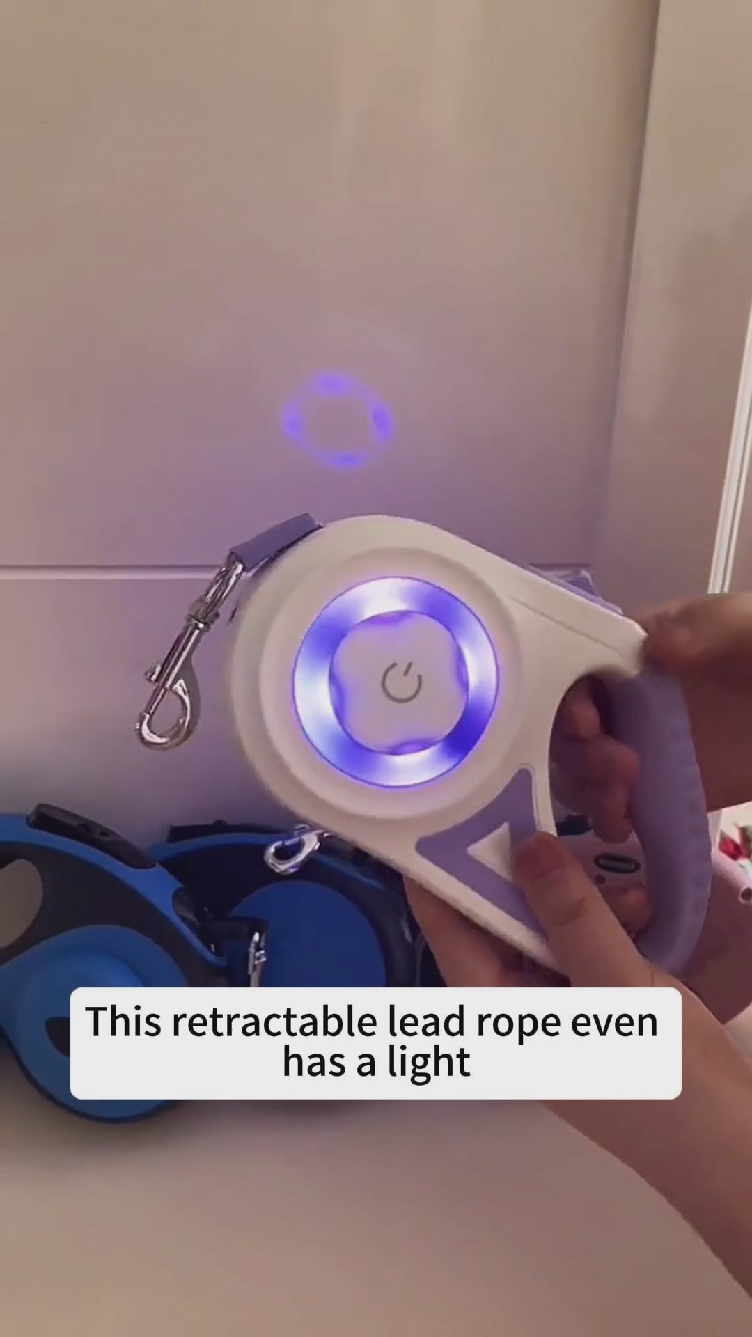 Load video: PawGear Retractable Leash with LED Spotlight